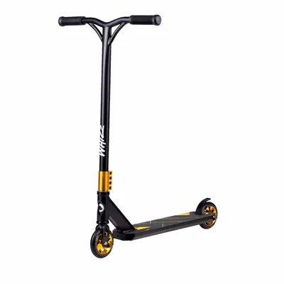 Дитячий самокат Lionelo WHIZZ BLACK CARBON YELLOW