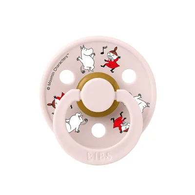 Пустушка BIBS x Moomins Colour Latex Round (кругла) Dancing Friends – Petal