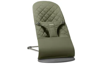 Шезлонг для немовлят BabyBjorn Bouncer BLISS Woven Dark Green Classic Quilt