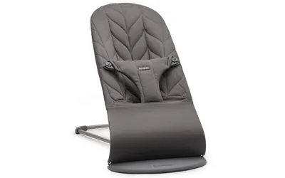 Шезлонг для немовлят BabyBjorn Bouncer BLISS Woven Petal Quilt Quilt Antracyt