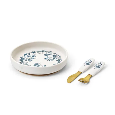 Набір для годування Elodie Details Silicone Plate Set Garden Leo Toile