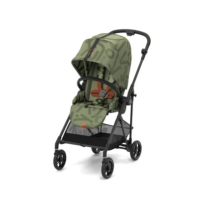 Прогулянкова коляска Cybex Melio Carbon Olive Green (з бампером)