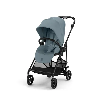  Прогулянкова коляска Cybex Melio Carbon Stormy Blue (з бампером)