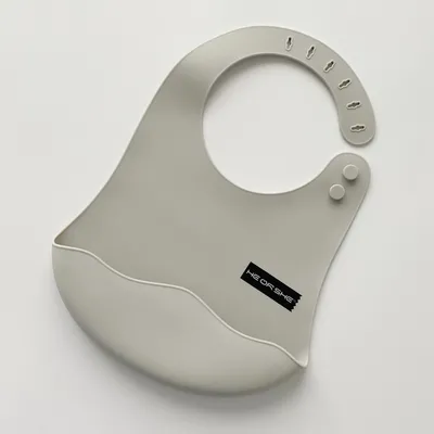 Силіконовий слюнявчик HEORSHE Gray