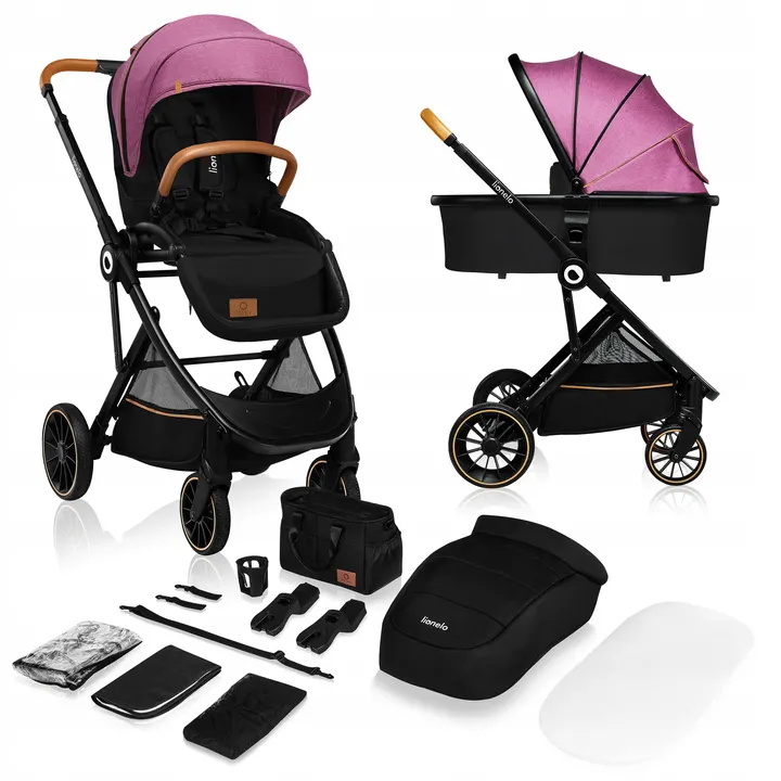 Універсальна коляска 2 в 1 Lionelo RIYA PINK VIOLET — Photo 3