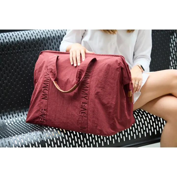 Сумка Childhome Mommy bag Signature burgundy, арт. CWMBBSUBU — Photo 28