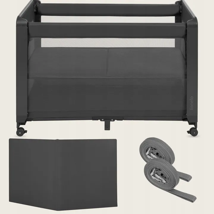 Ліжечко дитяче 3 в 1 Lionelo PATTY GREY GRAPHITE — Photo 6