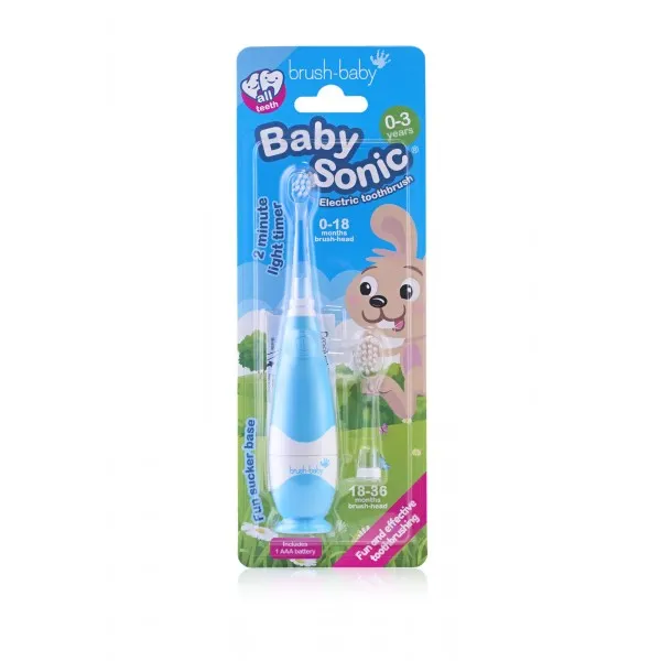 Електрична зубна щітка BabySonic (від 0 до 3 років) - Blue, (Brush-baby) — Photo 5