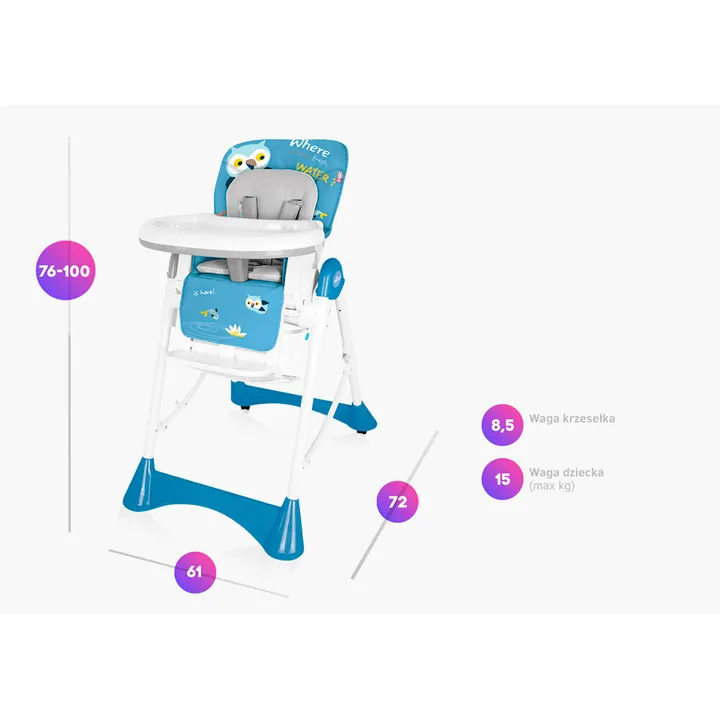 Стільчик для годування Baby Design Pepe NEW 07 GRAY — Photo 5