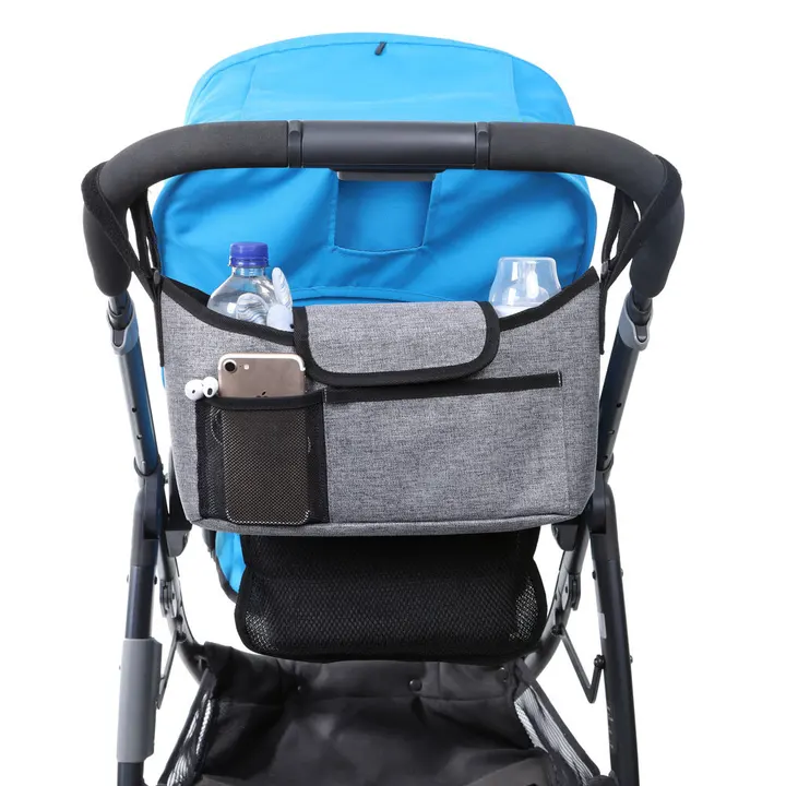 Набір до коляски DreamBaby GREY DENIM (Органайзер, підстаканник, гачки) — Photo 7