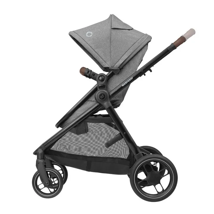 Коляска MAXI-COSI ZELIA S TRIO Grey (Black Frame/Brown Leather + CabrioFix S i-Size + сумка) — Photo 17