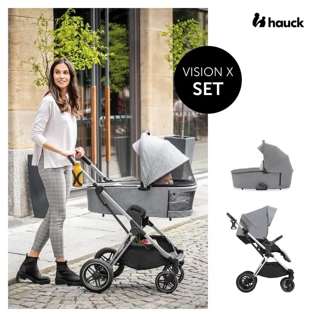 Коляска універсальна Hauck Vision X Set Silver Melange Grey — Photo 9