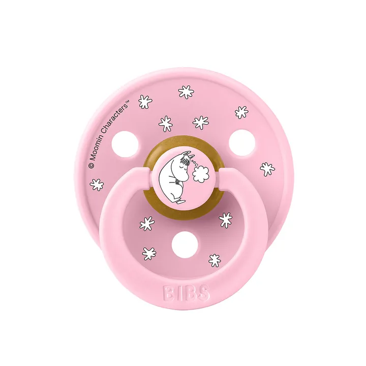 Пустушка BIBS x Moomins Colour Latex Round (кругла) Dreaming – Baby Pink (6-18 міс) — Photo 5