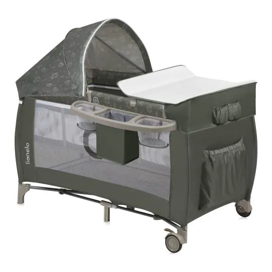 Ліжечко-манеж Lionelo SVEN PLUS BEIGE OLIVE — Photo 5