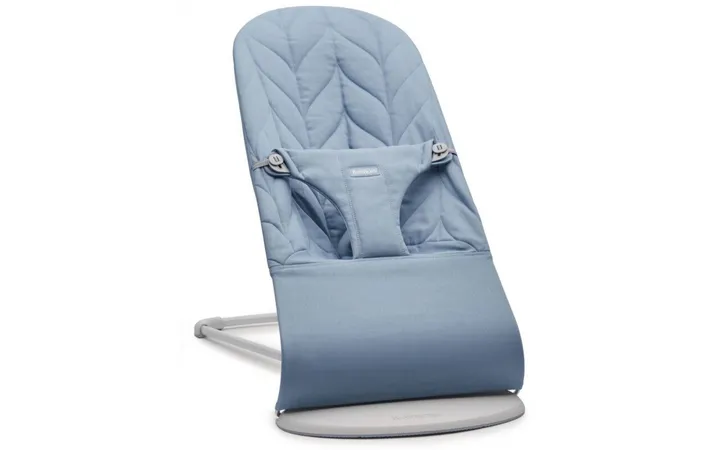 Шезлонг для немовлят BabyBjorn Bouncer BLISS Woven Petal Quilt Blue — Photo 7