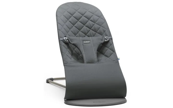 Шезлонг для немовлят BabyBjorn Bouncer BLISS Woven Anthracite Classic Quilt — Photo 9