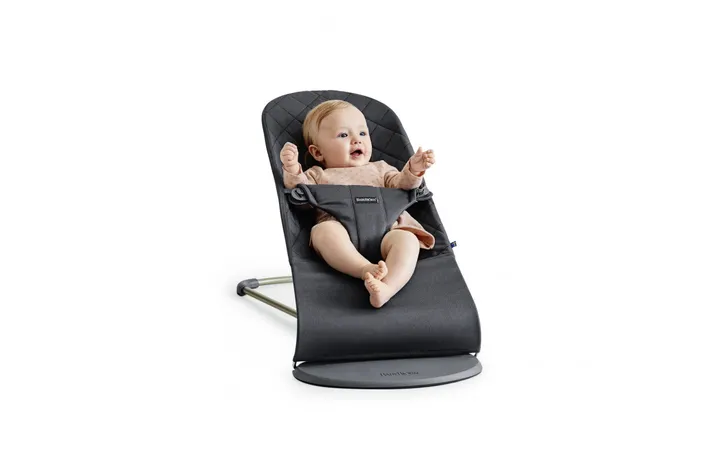Шезлонг для немовлят BabyBjorn Bouncer BLISS Woven Anthracite Classic Quilt — Photo 11