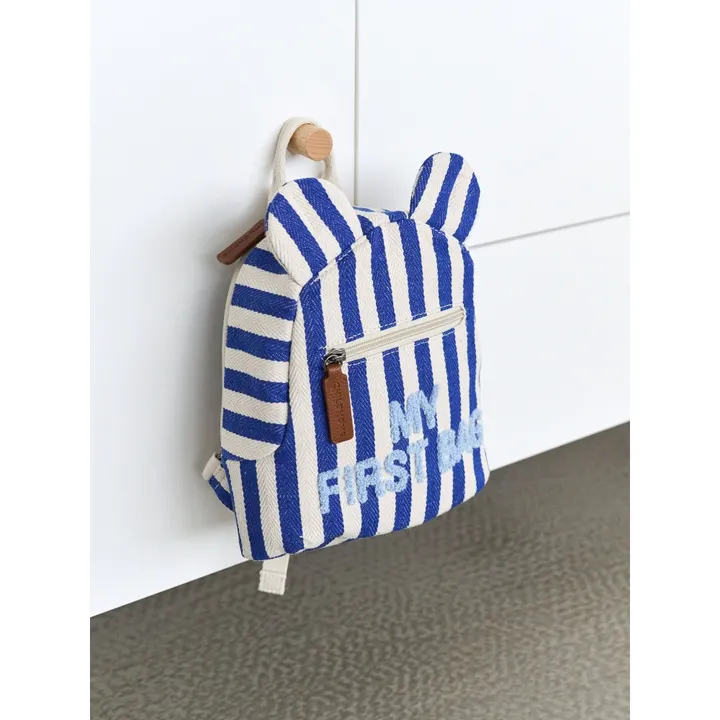 Рюкзак дитячий Childhome My first bag stripes electric blue, арт. CWKIDBSTBL — Photo 15