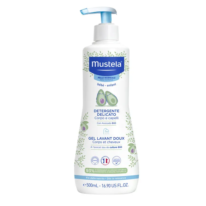 Очищувальний гель для волосся й тіла з авокадо GENTLE GEL, 500 ml Mustela