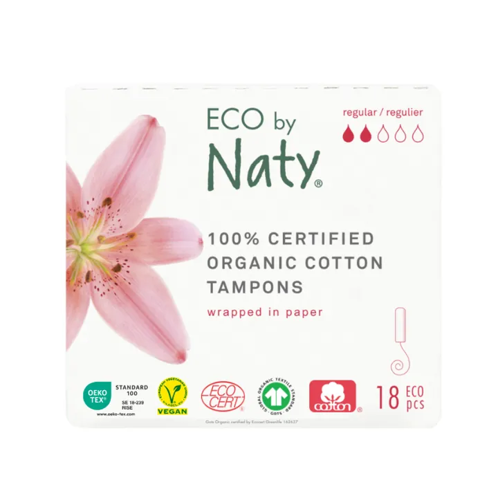 Органічні тампони Eco by Naty Regular 18 шт — Photo 10