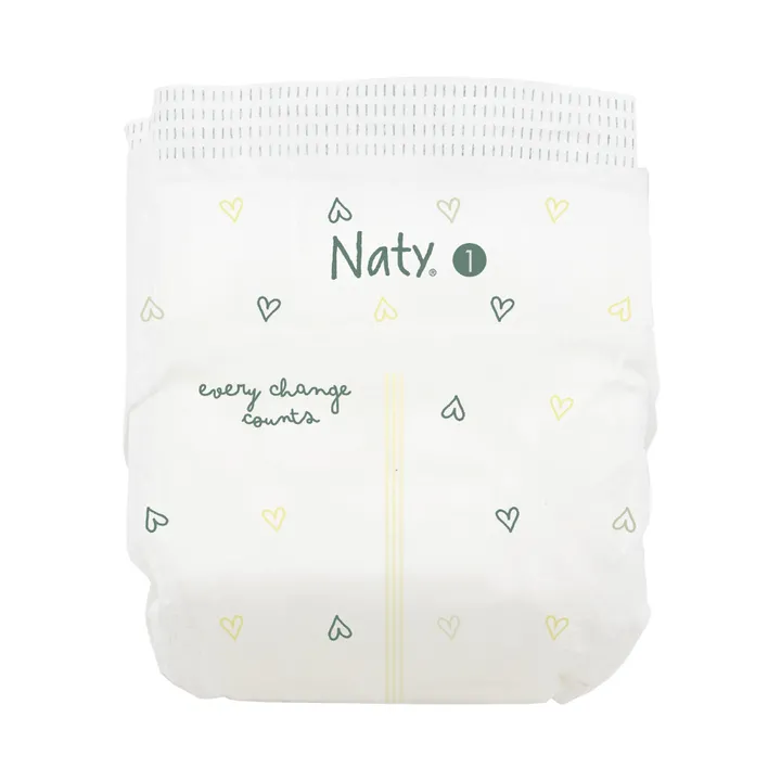 Одноразові дитячі підгузки BioEmbrace "NATY". Розмір 1 (2-5 кг.), 25шт. в упаковці. — Photo 16