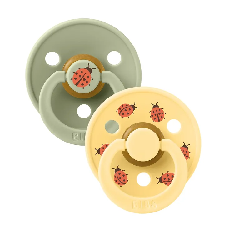 Пустушка Studio Colour 2 PACK Latex Round (кругла) Ladybug – Sage Mix (2 в упаковці) 6-18 міс. — Photo 5