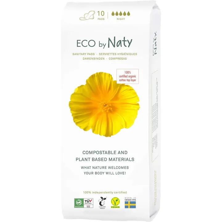 Органічні прокладки Eco by Naty Night 10 шт — Photo 19