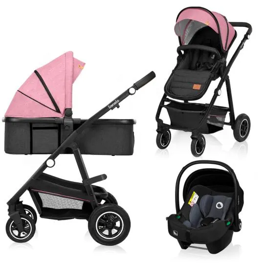 Універсальна коляска 3 в 1 Lionelo AMBER PINK ROSE — Photo 5