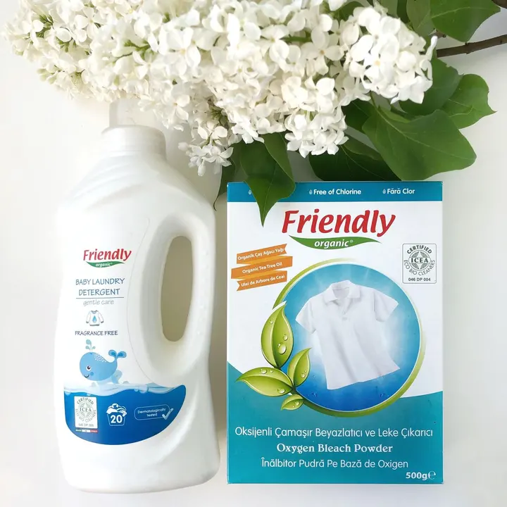 Органічний рідкий пральний порошок Friendly Organic без запаху 1000 мл (20 прань) — Photo 9
