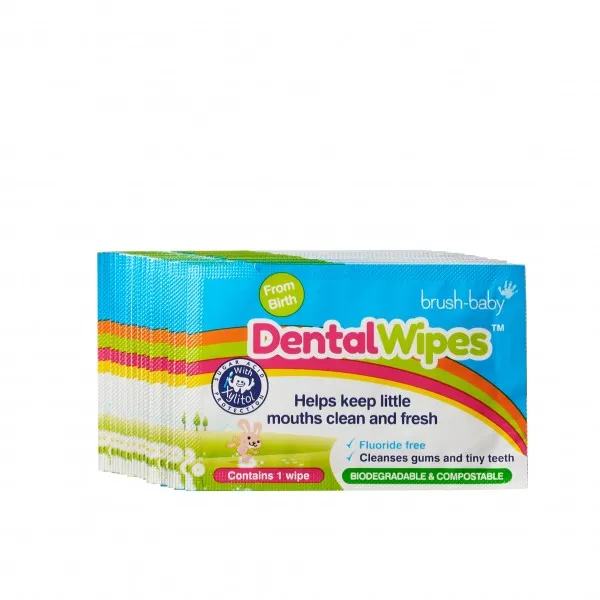 Дентальні серветки Dental Wipes, (Brush-baby) — Photo 3