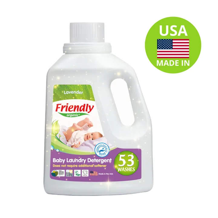 Органічний рідкий пральний порошок-концентрат Friendly Organic лаванда 1,57 літрів (53 прання) — Photo 7