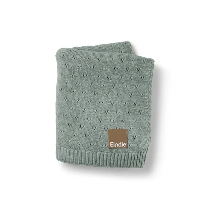 Плед Elodie Details Pointelle Blanket Pebble Green — Photo 2