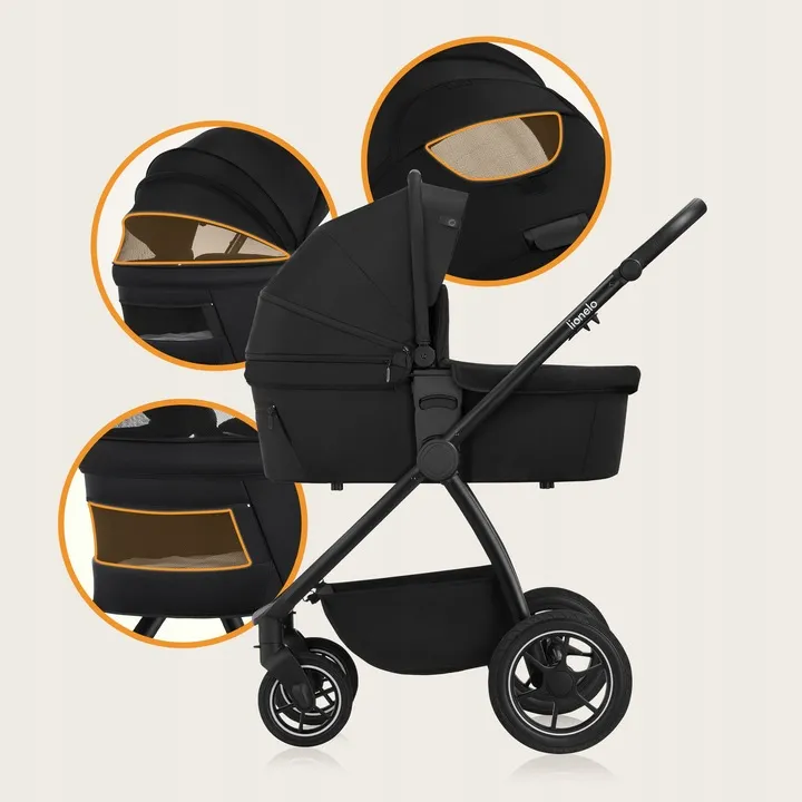 Універсальна коляска 3 в 1 Lionelo MERIL 3IN1 BLACK ONYX — Photo 9