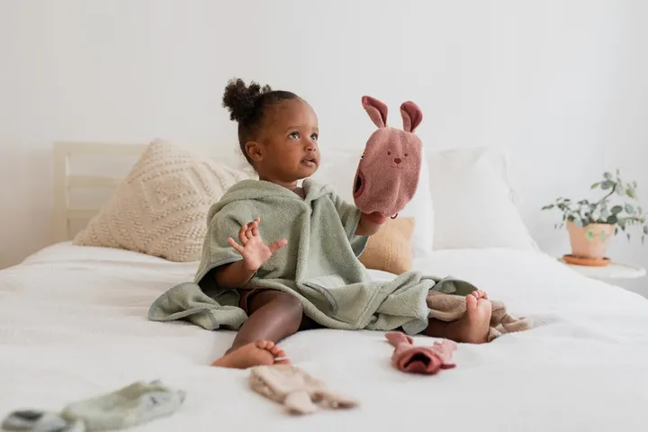 Рушник пончо з капюшоном BIBS Kangaroo Poncho Toddler Woodchuck — Photo 13