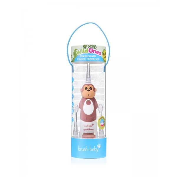 Електрична зубна щітка Sonic Toothbrush (0-10 років) - Мавпочка, (Brush-baby) — Photo 6