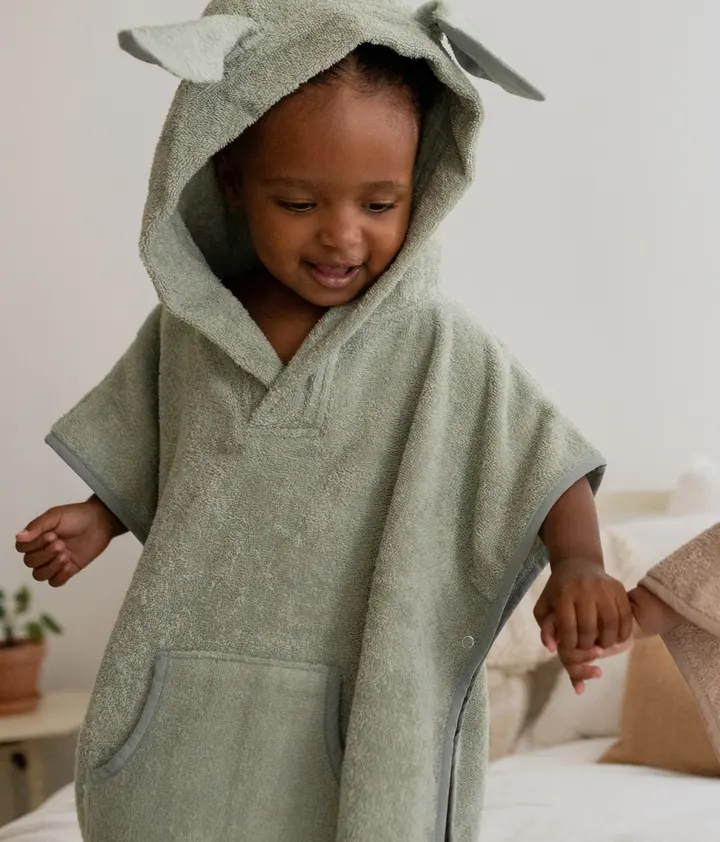 Рушник пончо з капюшоном BIBS Kangaroo Poncho Toddler Woodchuck — Photo 12