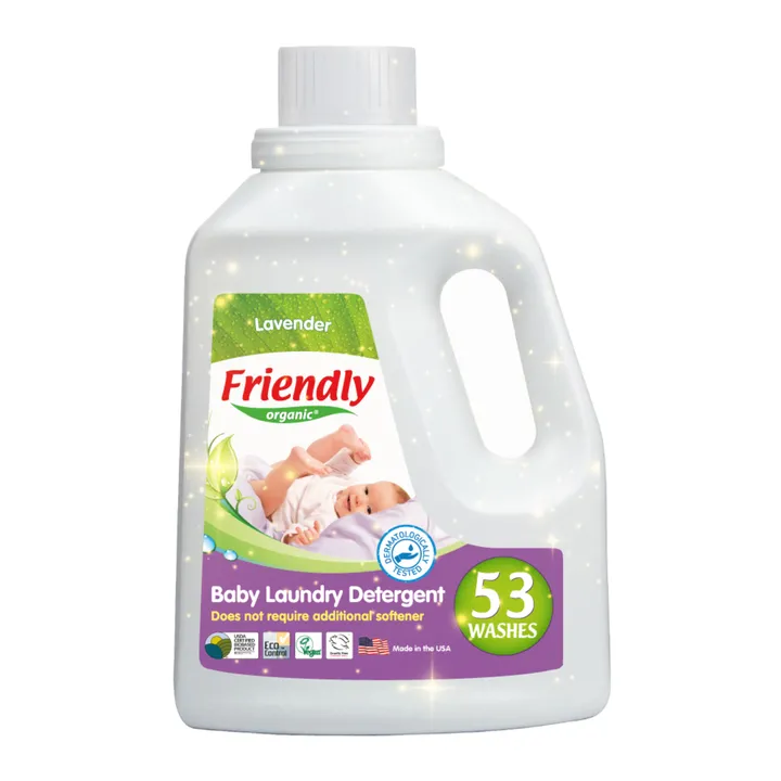 Органічний рідкий пральний порошок-концентрат Friendly Organic лаванда 1,57 літрів (53 прання) — Photo 11