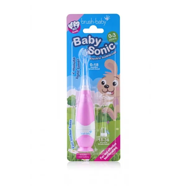 Електрична зубна щітка BabySonic (від 0 до 3 років) - Pink, (Brush-baby) — Photo 5
