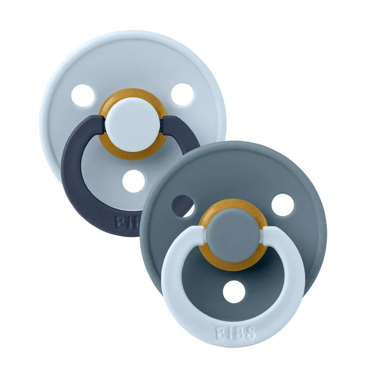 Пустушка Studio Colour 2 PACK Fusion Latex Round (кругла) – Baby Blue Petrol mix (2 в упаковці) 18міс.+ — Photo 6