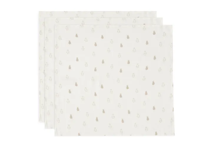Муслінові пелюшки Jollein 70×70 Happy Miffy, нуга, 3 шт. — Photo 4