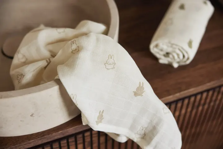 Муслінові пелюшки Jollein 70×70 Happy Miffy, нуга, 3 шт. — Photo 7