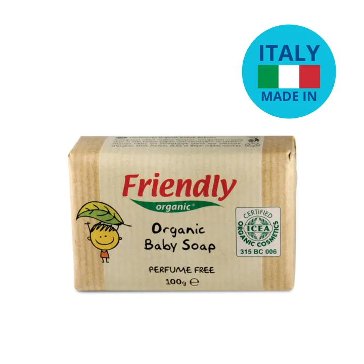 Органічне тверде мило для рук Friendly Organic без запаху 100 гр — Photo 7