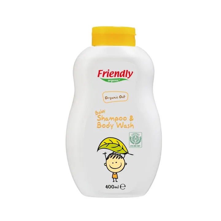Органічний дитячий шампунь-гель Friendly Organic з екстрактом вівса 400 мл — Photo 15