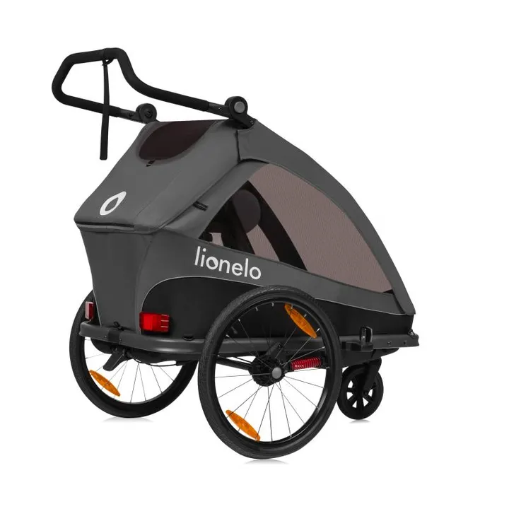 Велосипедний причіп з функцією коляски Lionelo CAMA GREY GRAPHITE — Photo 4
