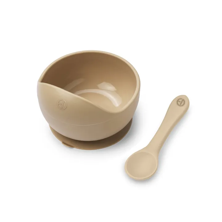 Набір для годування Elodie Details Silicone Bowl Set Pure Khaki — Photo 3
