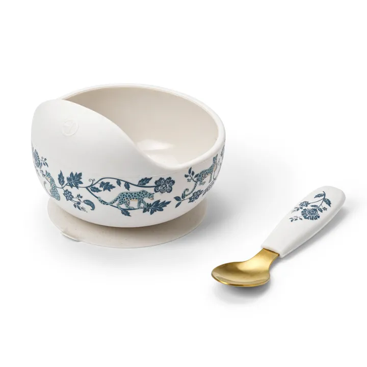 Набір для годування Elodie Details Silicone Bowl Set Garden Leo Toile — Photo 4
