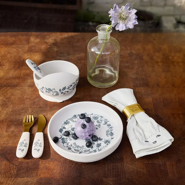 Набір для годування Elodie Details Silicone Plate Set Garden Leo Toile — Photo 4