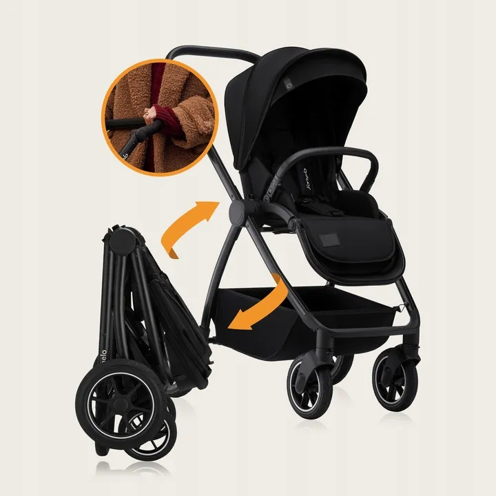 Універсальна коляска 3 в 1 Lionelo MERIL 3IN1 BLACK ONYX — Photo 8