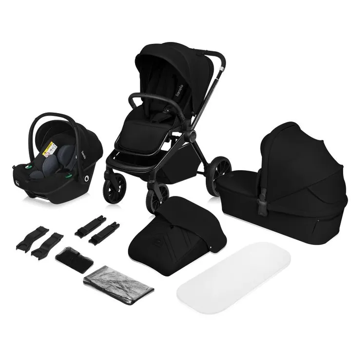 Універсальна коляска 3 в 1 Lionelo MIKA PLUS 3IN1 BLACK ONYX — Photo 9