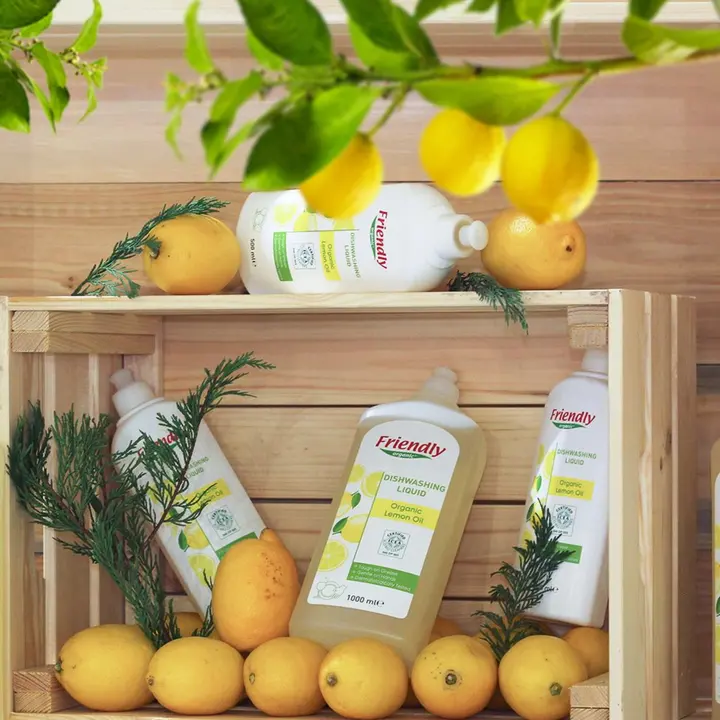 Органічний засіб для миття посуду Friendly Organic з лимонним соком 500 мл — Photo 13